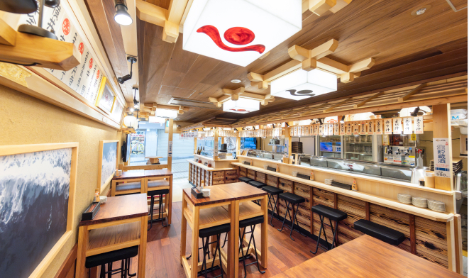 立ち寿司横丁の店内全景